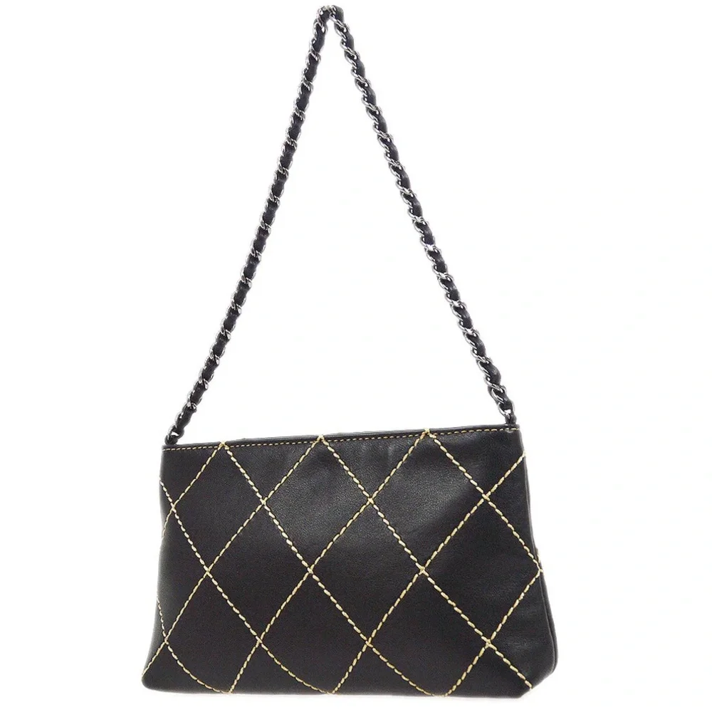 CHANEL Wild Stitch Mini Bag | Black Lambskin | 2004–2005 | Authentic